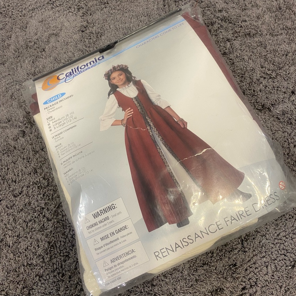 California Costumes Red Renaissance Faire Dress
